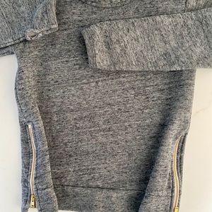 ❤️Crewcuts❤️Gold Zipper Gray Sweatshirt